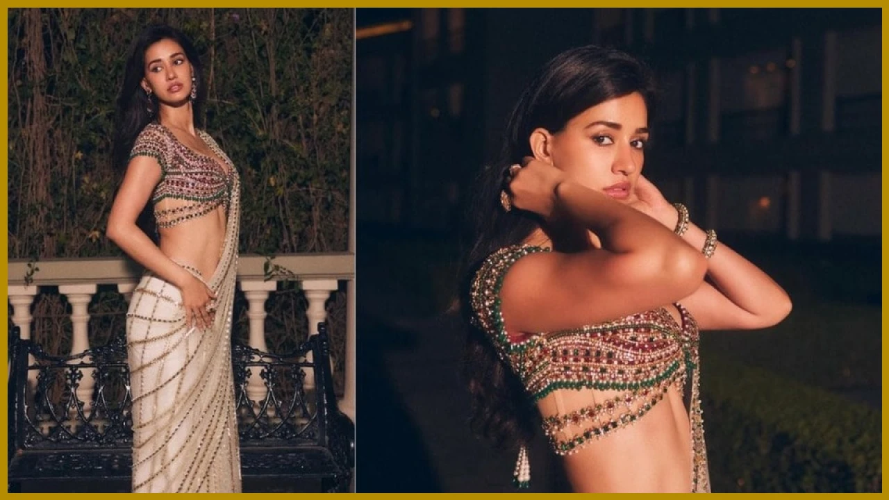 Disha Patani's Glamorous Saree: Bold and Elegant Fashion Inspo