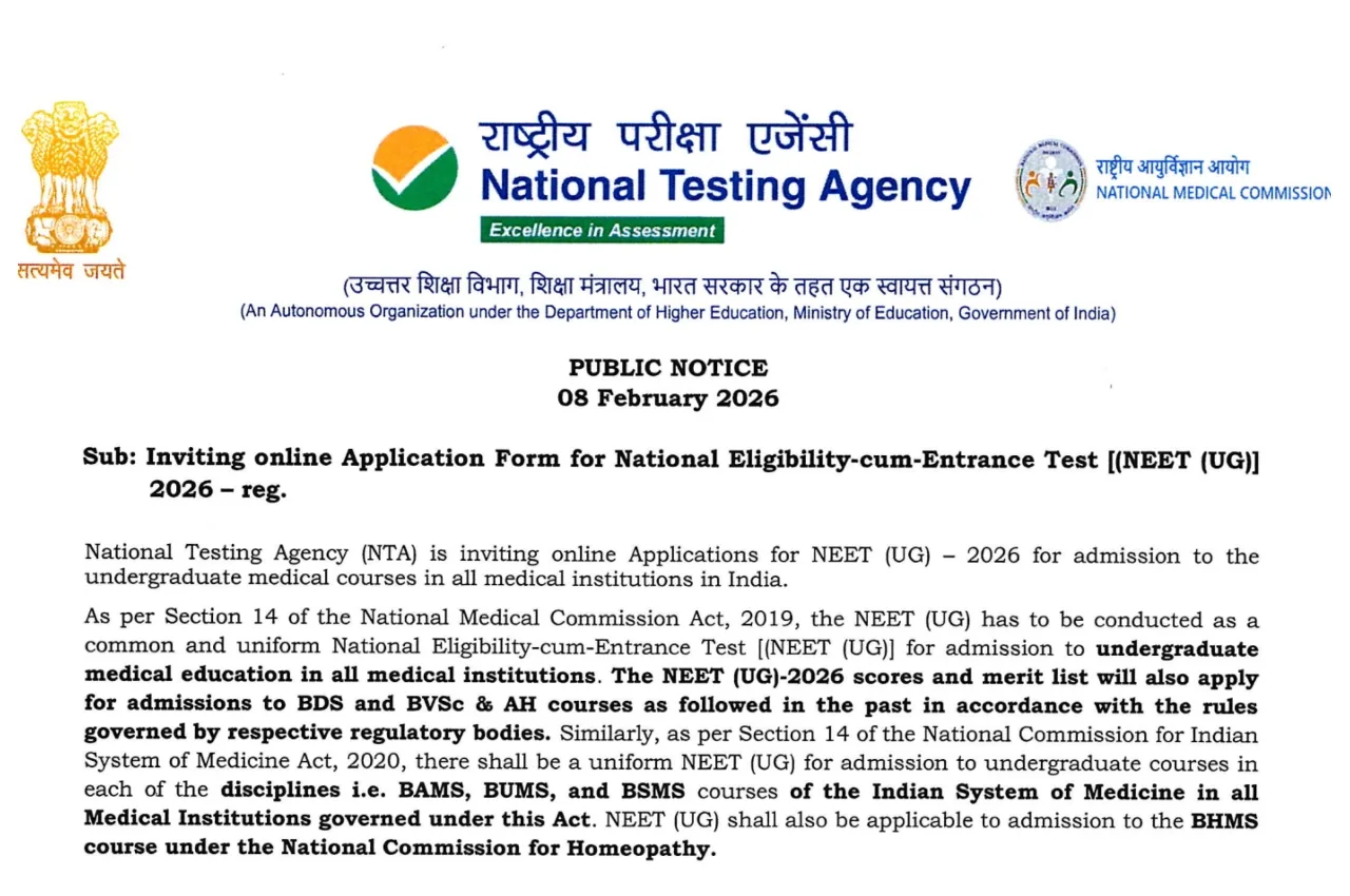 NEET UG 2026 Registration Now Open: Key Details and Steps to Apply