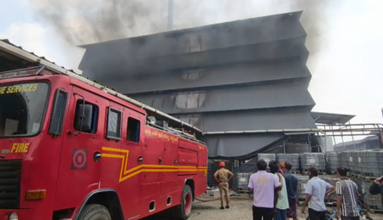 Massive Fire Breaks Out at Factory in Ernakulam, Rescue Operations Underway