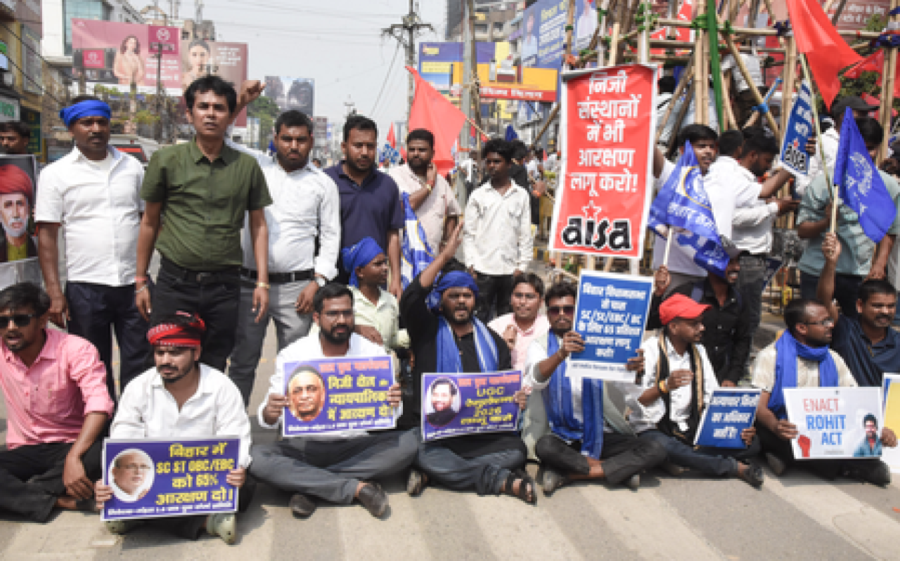 Protest in Patna Demands UGC Regulation and Equal Opportunities in Education