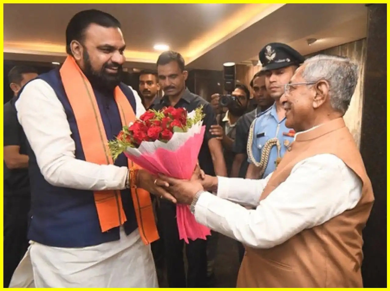 Bihar Chief Minister Samrat Chaudhary Meets Nagaland Governor Nandakishore Yadav