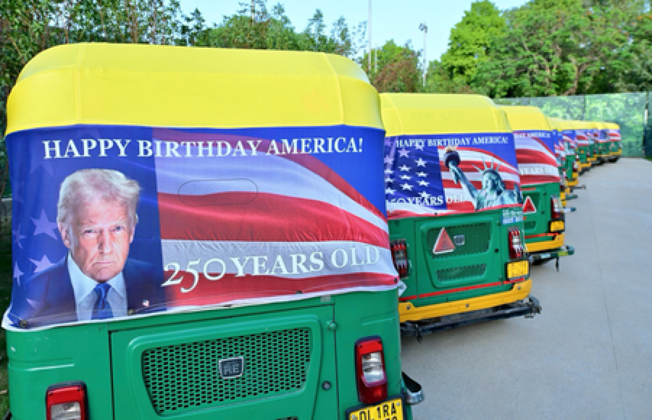 Celebration of Americas 250th Anniversary Kicks Off in New Delhi with Trump-Themed Vehicles