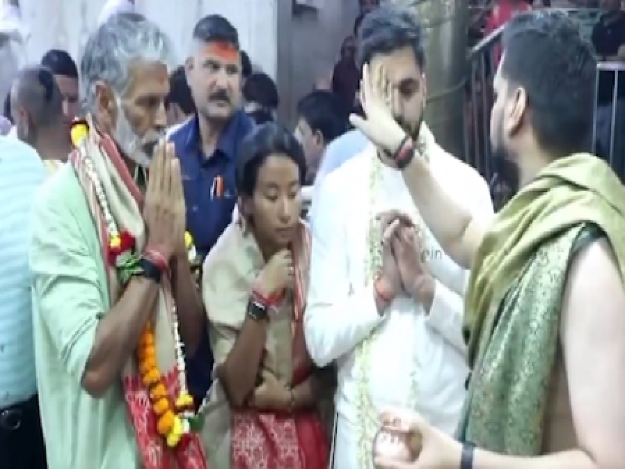 Milind Soman Visits Mahakal Temple with Wife Ankita Kunwar