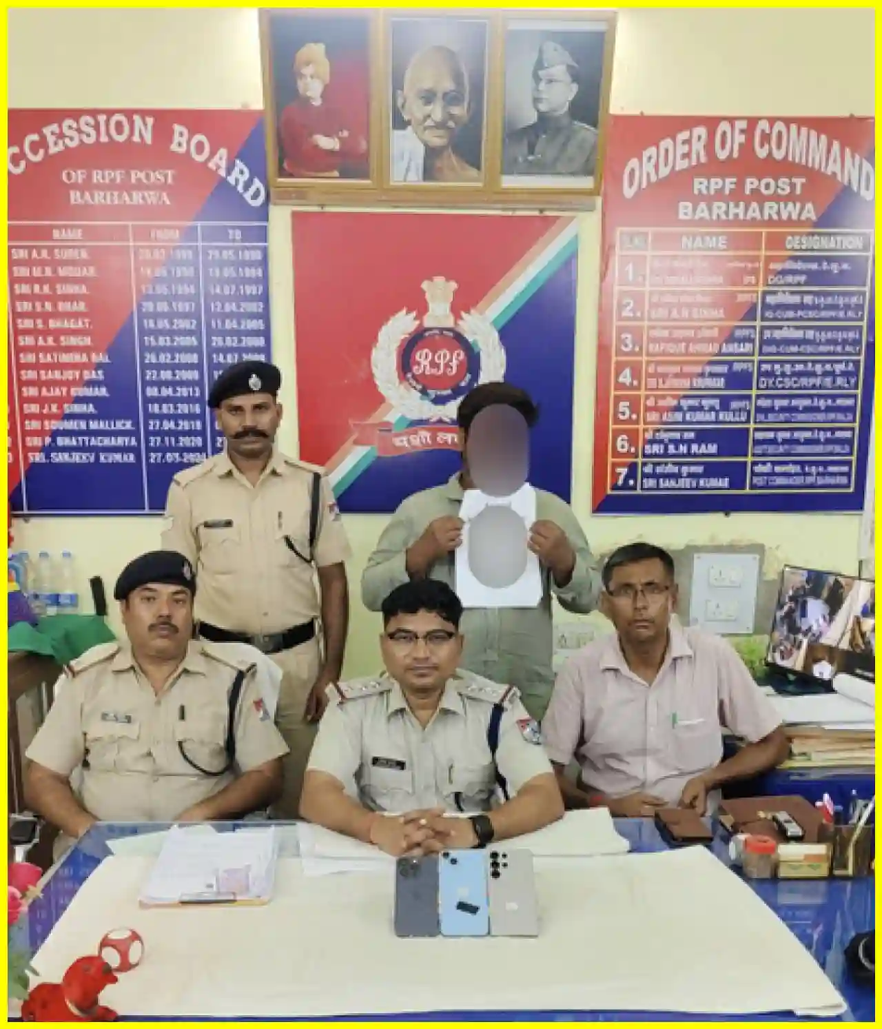 RPF Arrests Suspects with Stolen Phones, Illegal Liquor, and Firearms in Malda