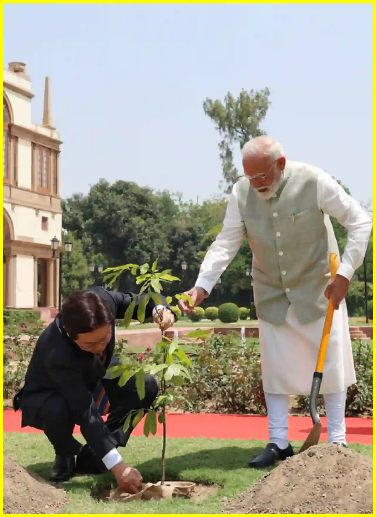 South Korean President Lee and PM Modi Launch One Tree in Mothers Name Campaign in New Delhi