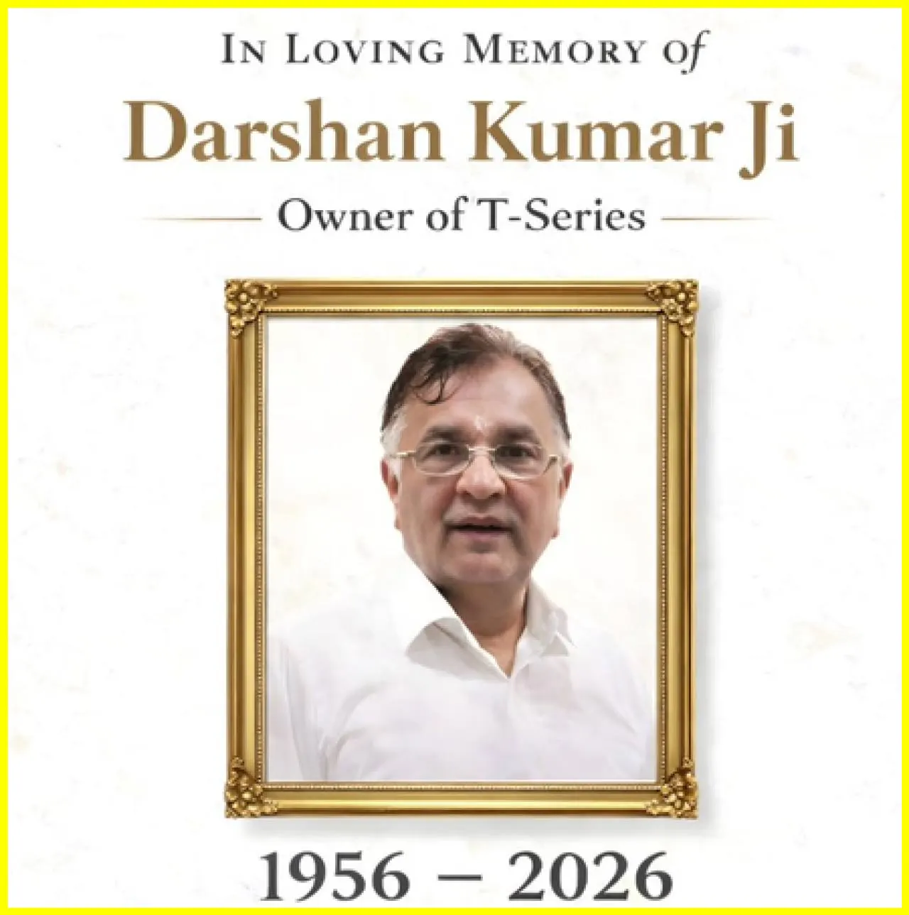 Tributes Pour In for T-Series Darshan Kumar Following His Passing